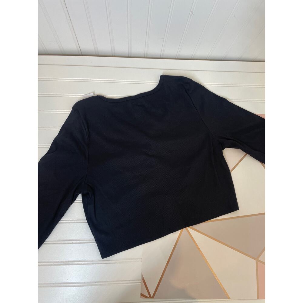 NWT Aerie Tan Ribbed Cropped Tank & American Eagle Black Ribbed Tee Bundle XXL - Picture 8 of 10